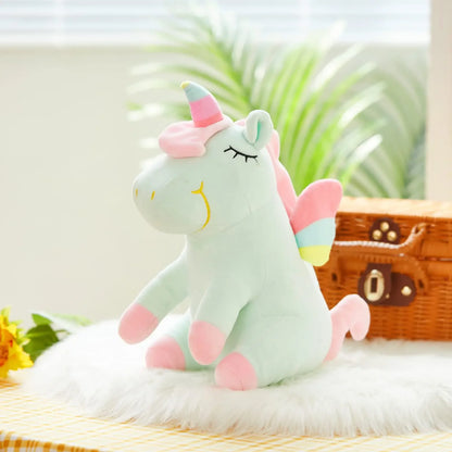 30Cm LED Light Musical Unicorn Plush Toys Soft Cute Green Pink Light-Up Stuffed Animals for Girls Birthday Gift Glowing Toy